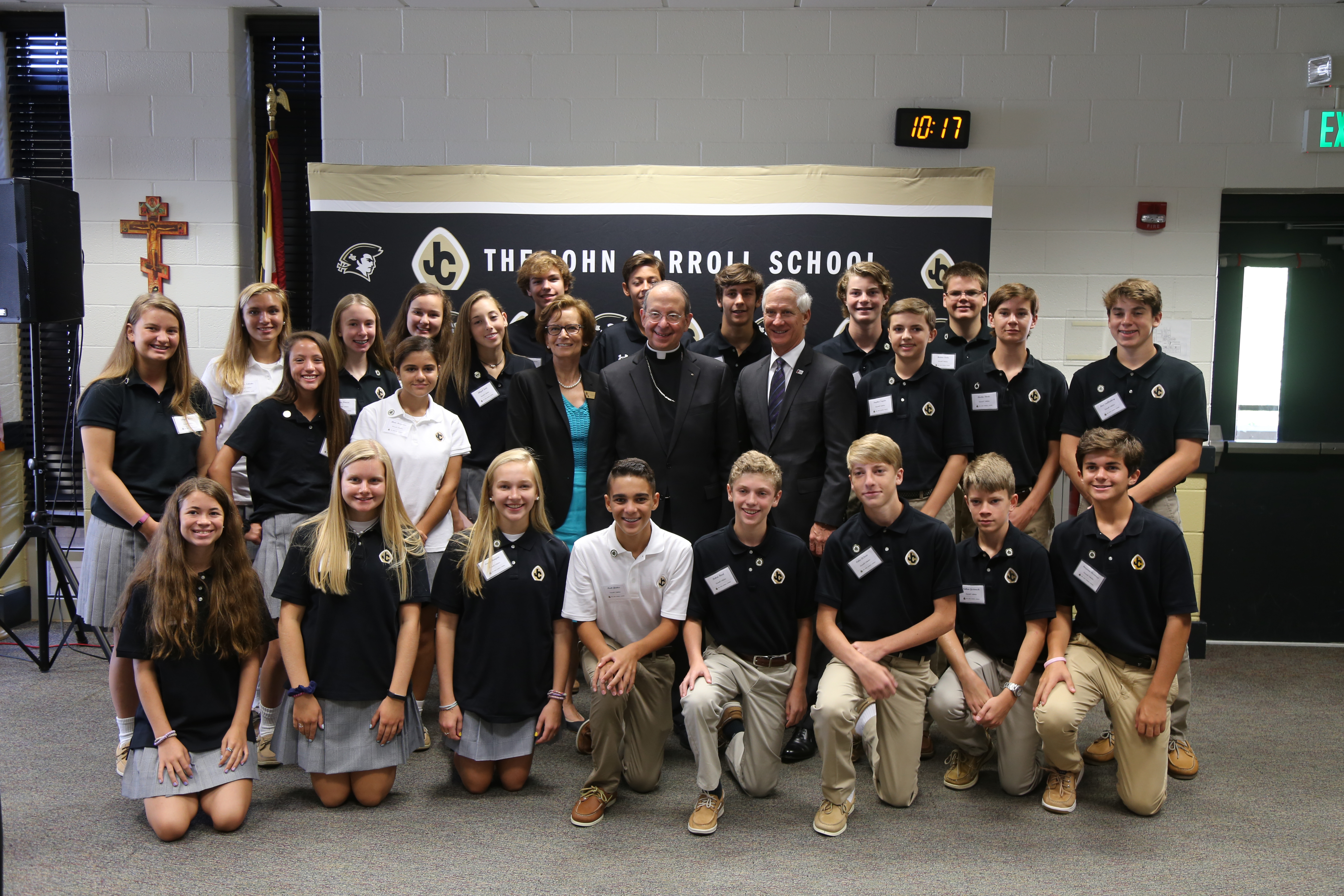 Carroll Scholars with Archbishop Lori