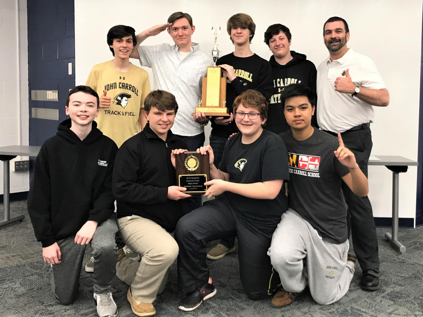 John Carroll Academic Team wins the Harford County Academic Tournament.