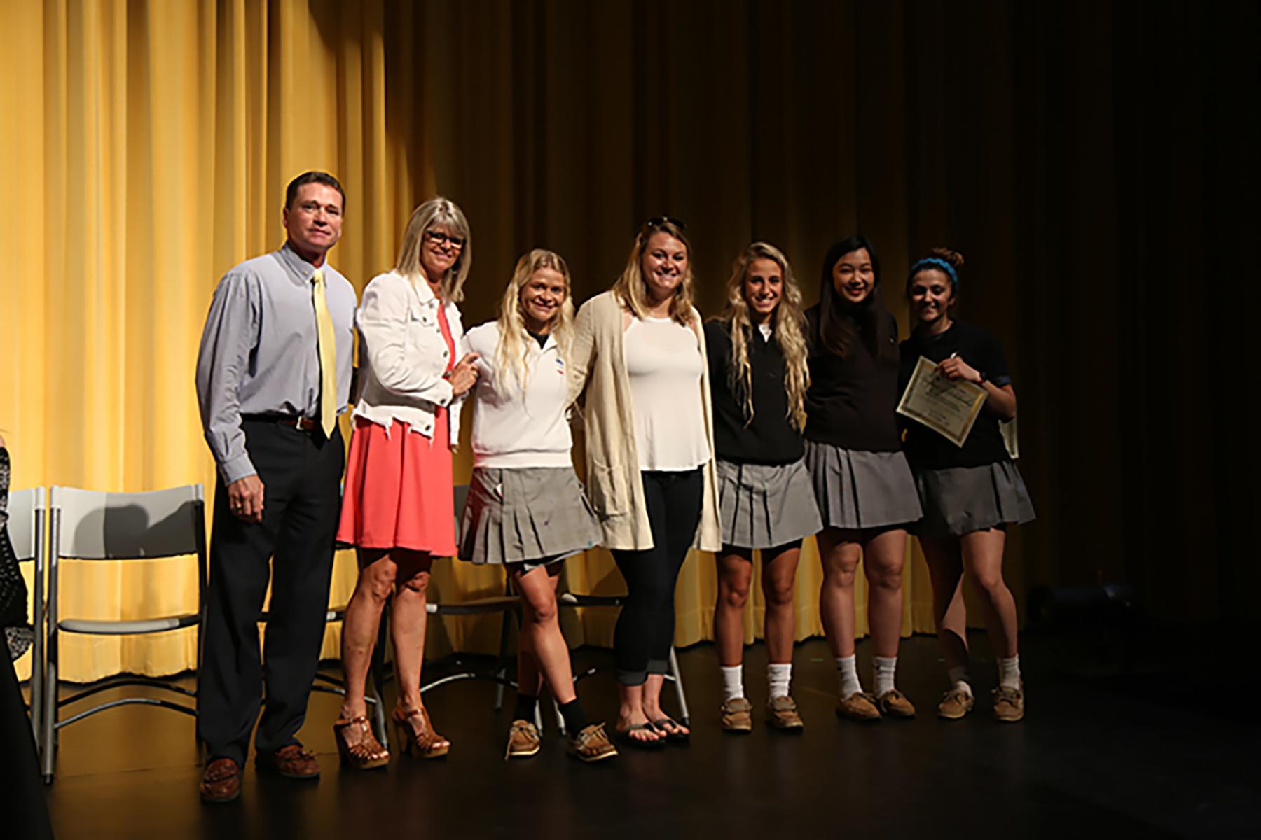 Patriots honored at the 2018 Underclass Awards Assembly